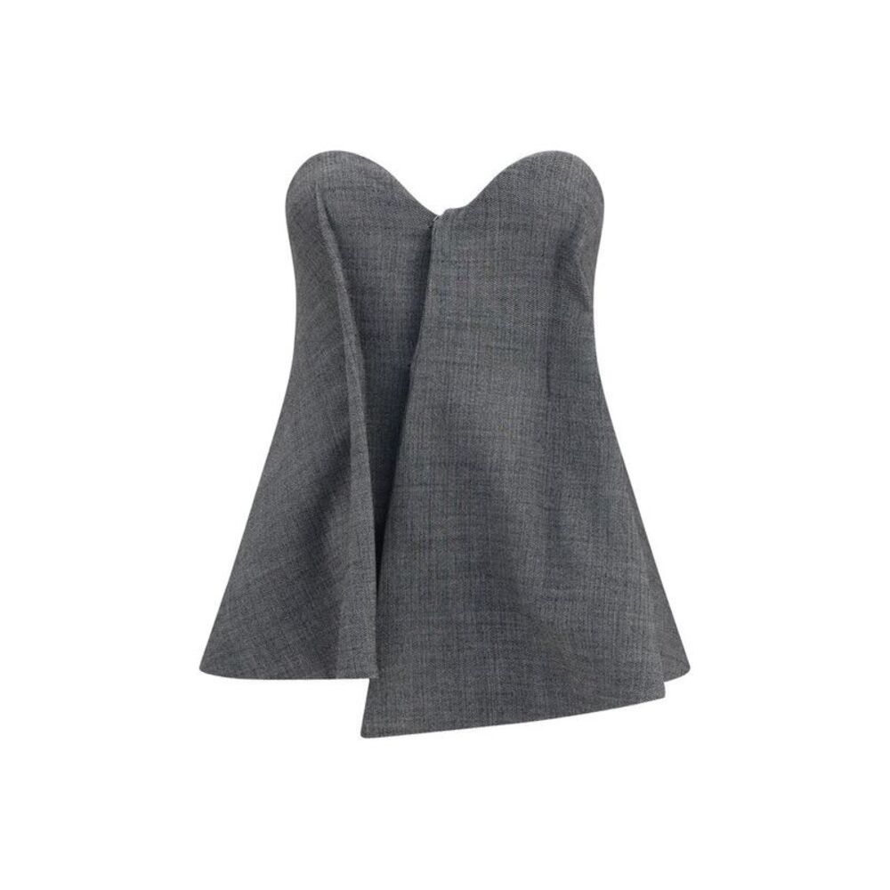 Magda Butrym Gray Wool Oves Aries Women's Corset